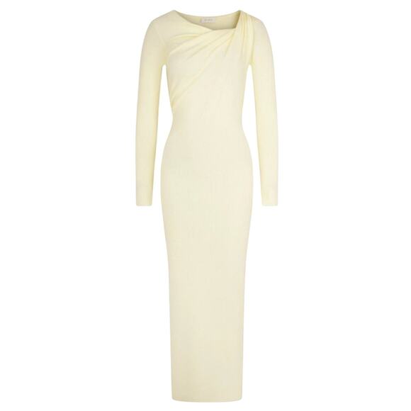 Meshki Dresses & Skirts - Meshki Culver Draped Twist Knit Midi Dress - Cream